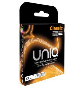 UNIQ - KLASSIEKE LATEXVRIJE CONDOOMS 3 STUKS