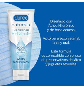 Gel lubrifiant hydratant Durex Naturals à base d’eau 100 ml – photo 2
