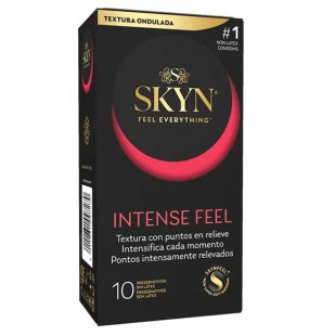 Prezerwatywy bezlateksowe SKYN Intense Feel z falistą teksturą, 10 sztuk – zdjęcie 1