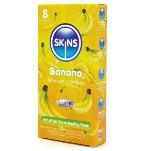 Prezerwatywy SKINS o smaku banana – opakowanie 8 szt. – zdjęcie 2