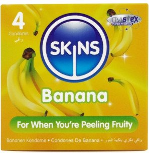 SKINS Banana-Flavoured Condoms – Pack of 4 – image 1