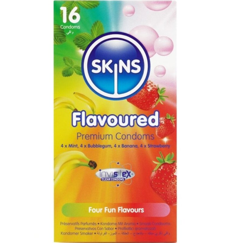Préservatifs SKINS aromatisés premium, boîte de 16 – photo 1