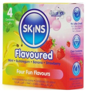 SKINS Premium Mint-Flavoured Condoms, 4 Pack – image 2
