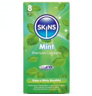SKINS Mint Kondome 190 mm – Packung mit 8 Stück – Bild 1