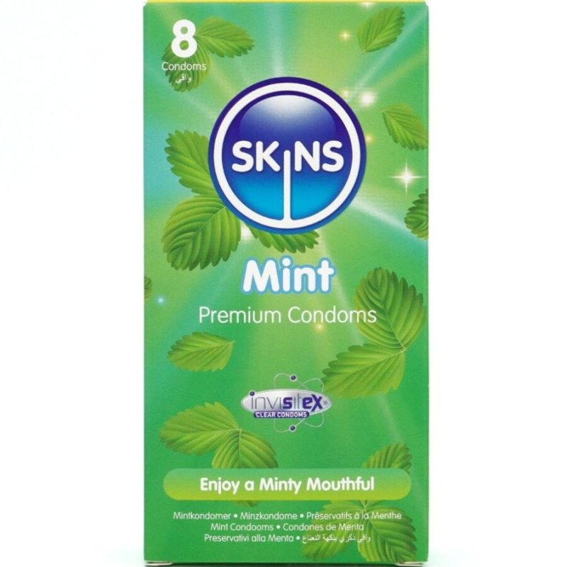 SKINS Mint Kondome 190 mm – Packung mit 8 Stück – Bild 1