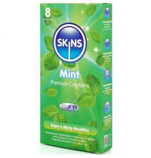 Préservatifs SKINS Mint 190 mm – paquet de 8 – photo 2