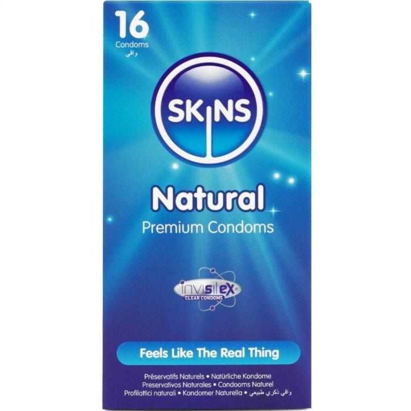 SKINS natuurlijke premium condooms, pak van 16 – foto 1