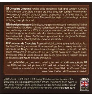 SKINS Chocolate Condoms Premium, 4 pack – image 4