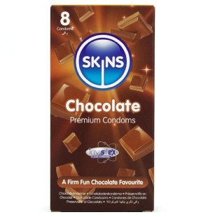 SKINS chocolate condoms for intimate comfort – pack of 8 – image 1