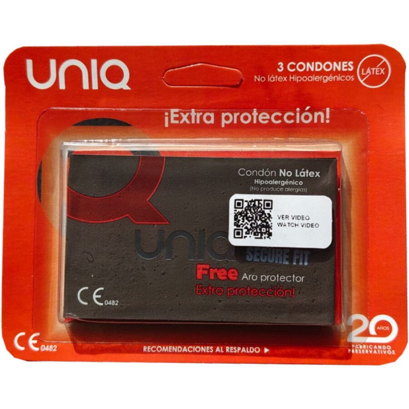 Préservatifs sans latex UNIQ pour un usage confortable et fiable, 3 pièces – photo 1 Préservatifs sans latex UNIQ pour un usage confortable et fiable, 3 pièces – photo 1