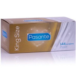 PASANTE King MS Long and Wide Condoms – box of 144 – image 1