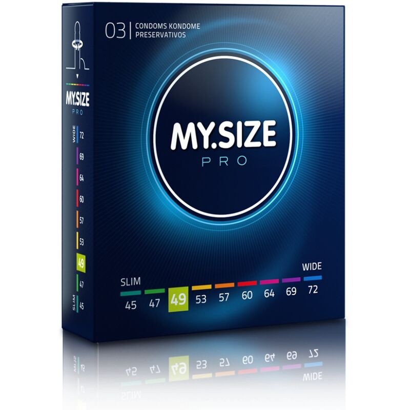 MY SIZE PRO condoms 49 mm, 3 pieces – image 1 MY SIZE PRO condoms 49 mm, 3 pieces – image 1