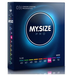 Duże prezerwatywy MY SIZE PRO 64 mm, 3 sztuki – zdjęcie 1