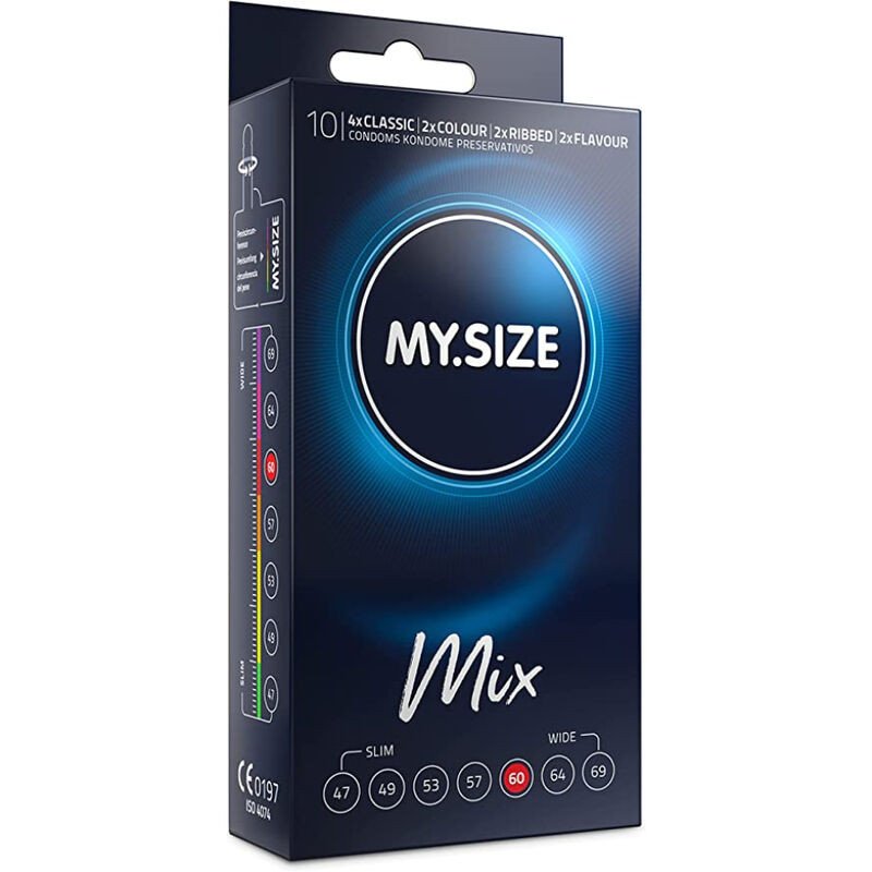 MY SIZE MIX Kondome 60 mm mit Erdbeere, 10 Stück – Bild 1