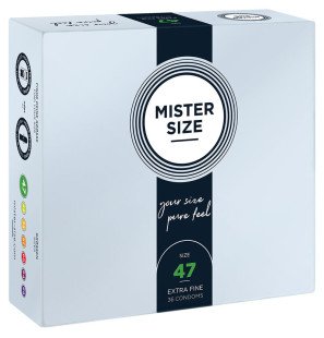 Wąskie prezerwatywy MISTER SIZE 47 mm, 36 sztuk – zdjęcie 1