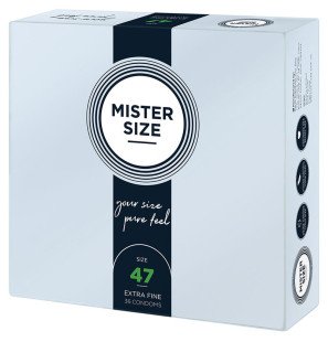 Wąskie prezerwatywy MISTER SIZE 47 mm, 36 sztuk – zdjęcie 2