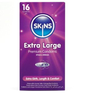 SKINS Extra Large Premium Condoms 57 mm – Pack of 16 – image 1
