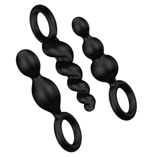 Set de 3 plugs anaux Satisfyer noirs – photo 1