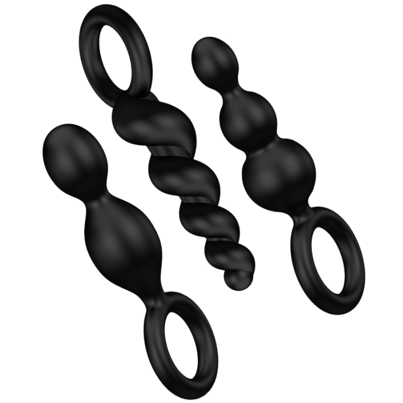 Satisfyer Analplug-Set mit 3 Stück, schwarz – Bild 1 Satisfyer Analplug-Set mit 3 Stück, schwarz – Bild 1