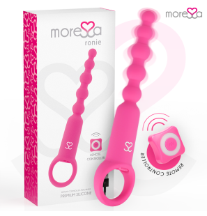 MORESSA remote-controlled anal beads, pink – image 1