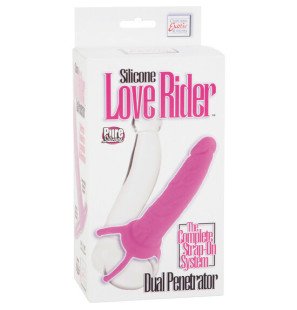 CALEXOTICS double dildo with pink harness, size 14 cm – image 2