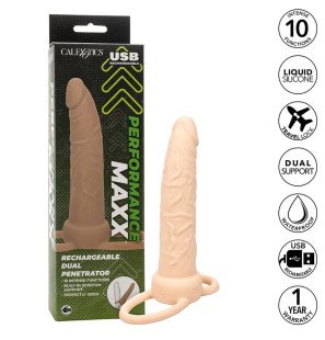 Calexotics Performance Maxx Rechargeable Double Penis Ring, Light Skin Tone – image 3