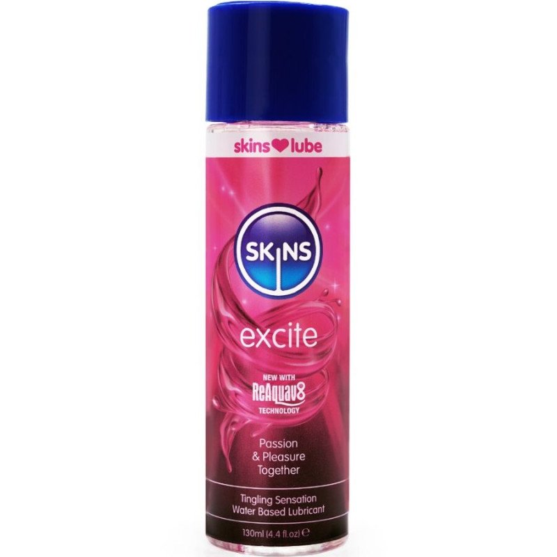 Skins Excite wasserbasiertes Gleitgel mit prickelndem Effekt 130 ml – Bild 1