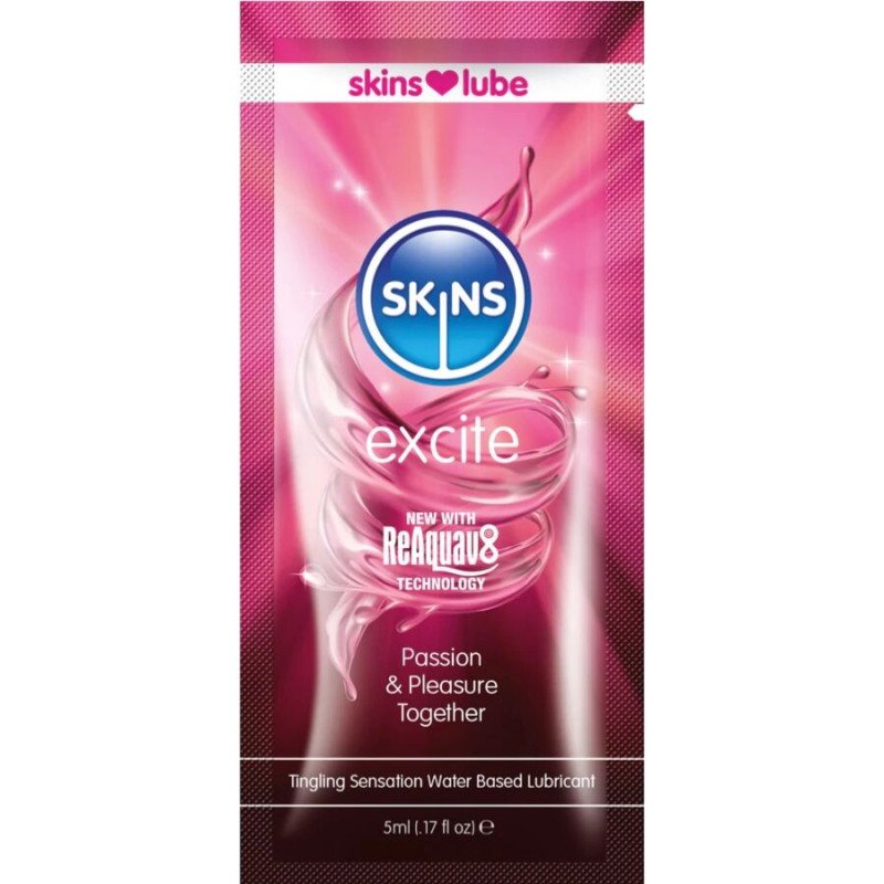 SKINS Excite lubrykant na bazie wody o działaniu mrowiącym 5 ml – zdjęcie 1 SKINS Excite lubrykant na bazie wody o działaniu mrowiącym 5 ml – zdjęcie 1