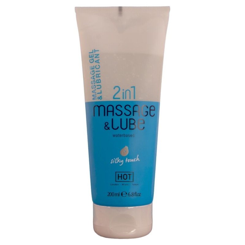 HOT Silky Touch 2-in-1 Massage- und Gleitgel auf Wasserbasis 200 ml – Bild 1