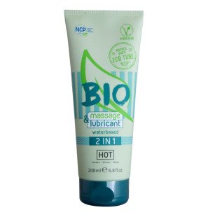 HOT Bio 2-in-1 żel do masażu i lubrykant na bazie wody 200 ml – zdjęcie 1