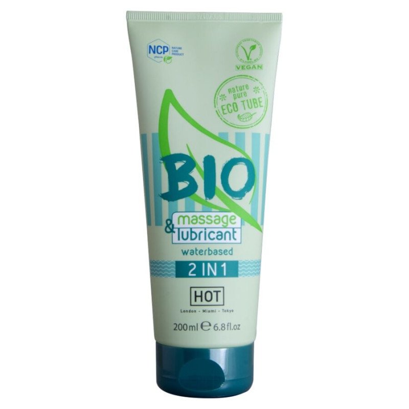 HOT Bio 2-in-1 żel do masażu i lubrykant na bazie wody 200 ml – zdjęcie 1 HOT Bio 2-in-1 żel do masażu i lubrykant na bazie wody 200 ml – zdjęcie 1