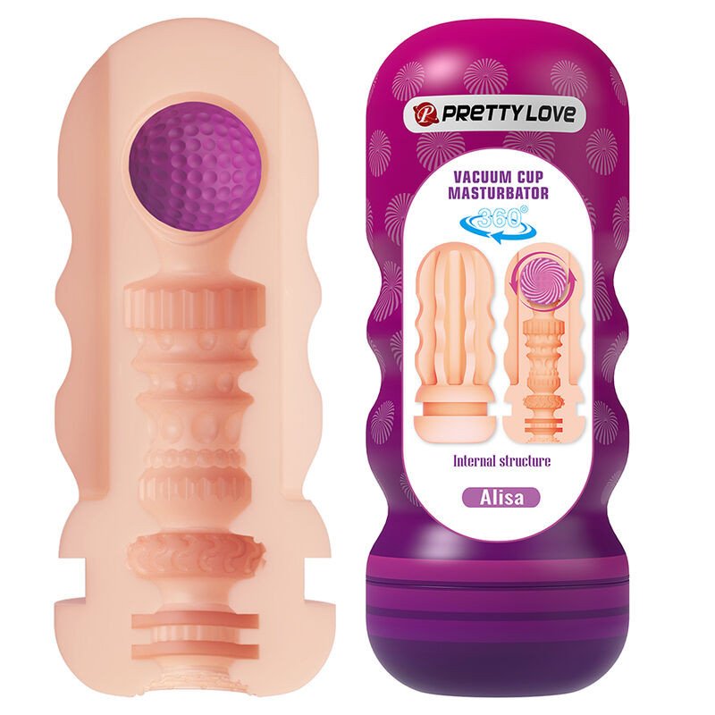 Vaginal masturbator with suction cup and internal textures – image 1