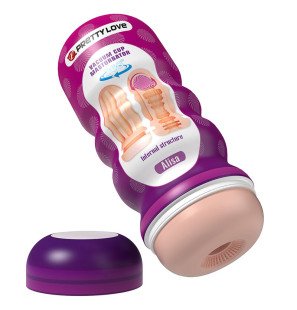 Vaginal masturbator with suction cup and internal textures – image 2