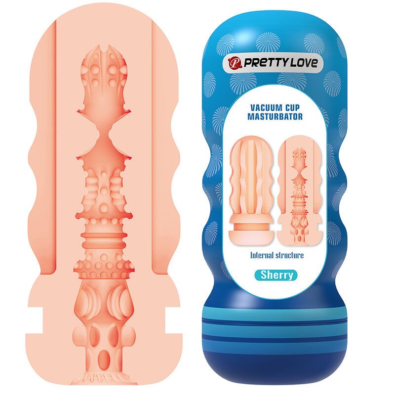 Vagina masturbator met zuignap en interne texturen Sherry – foto 1
