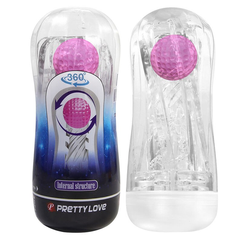 Pretty Love transparante masturbatiecup met 360 graden structuur – foto 1