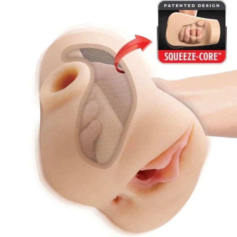PDX PLUS Vibrating Masturbator Squeeze Stroker Light 20,5 cm – image 1