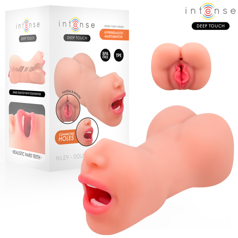 Dual Mouth and Vaginal Masturbator Intense Deep Touch Riley – image 1 Dual Mouth and Vaginal Masturbator Intense Deep Touch Riley – image 1