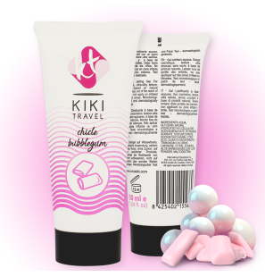 Lubrifiant à base d’eau KIKÍ TRAVEL au goût bubble-gum 50 ml – photo 2