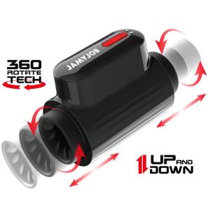 JAMYJOB - VORTEX TURBO MASTURBATOR MET STUWKRACHT EN 360 OMHOOG- EN OMLAAGROTATIE