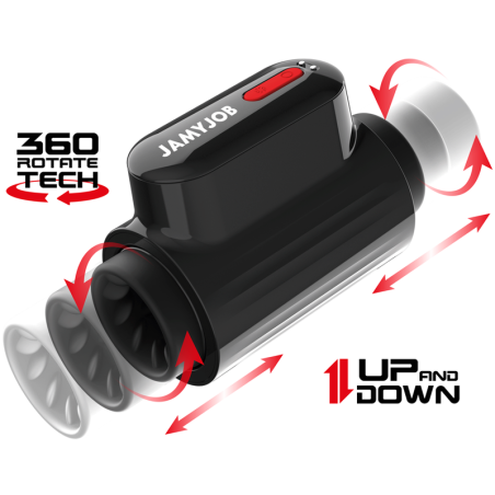 JAMYJOB - VORTEX TURBO MASTURBATOR MET STUWKRACHT EN 360 OMHOOG- EN OMLAAGROTATIE