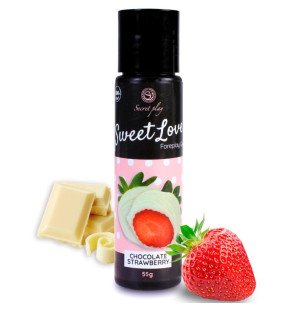 Eetbaar glijmiddel met aardbei en witte chocolade 60 ml – foto 1