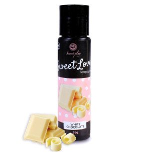 SECRETPLAY Jadalny lubrykant na bazie wody o smaku białej czekolady 60 ml – zdjęcie 1