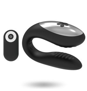 BRILLY GLAM couples’ vibrator with remote control, black – image 3