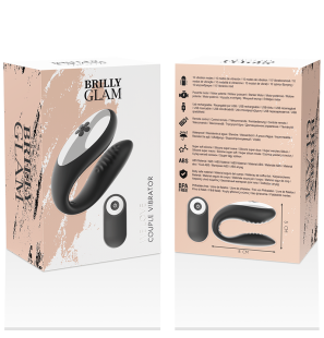 BRILLY GLAM couples’ vibrator with remote control, black – image 8