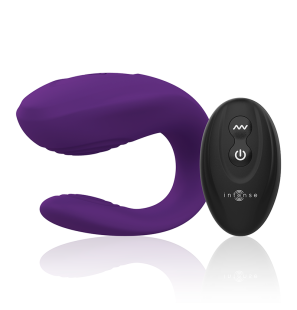 Intense Bruno Partner Double Pleasure wibrator dla par 62 mm, liliowy – zdjęcie 3