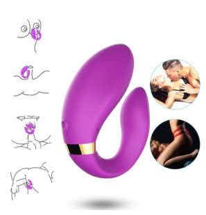 Vibromasseur violet pour couple avec télécommande 35 mm – photo 2