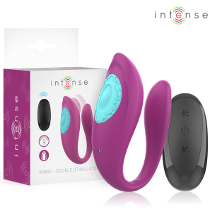 U-shaped vibrator with remote control 9 cm – purple – image 1