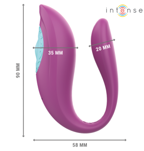 U-shaped vibrator with remote control 9 cm – purple – image 4