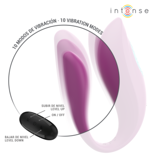 U-shaped vibrator with remote control 9 cm – purple – image 5