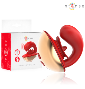 U-shaped vibrator and stimulator with 10 vibrations, red – image 1